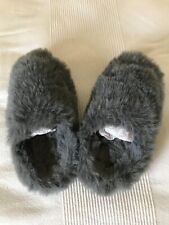 Ruby and Ed Grey Faux Fur Slippers (M to L)