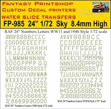 RAF 24" LETTERS NUMBERS WATER