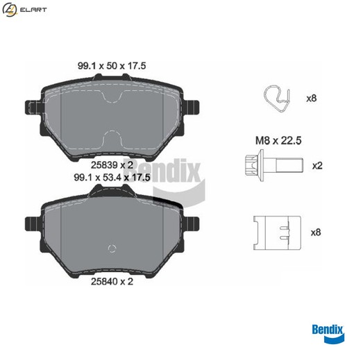 Brake pad set disc - brake,