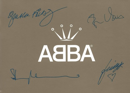 Abba signed card swedish - signed,