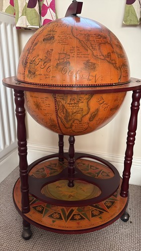 Tier globe drink cabinet - 2-tier,