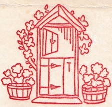 Vintage embroidery transfer - vintage,