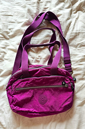 Kipling purple nylon crossbody - nylon,
