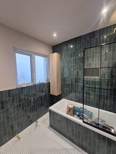 Victorian Plumbing, Milan Fluted Autumn Oak Wall Hung Tall Storage Unit 