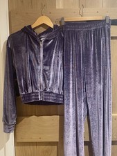 purple velvet tracksuit
