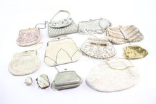 Antique Vintage Purses Handbags EPNS Beadwork 1960s 50s Pastel Pink Collection