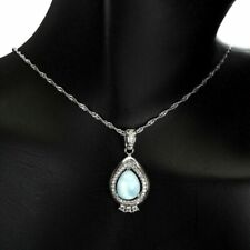 Silver Pendant Larimar Genuine