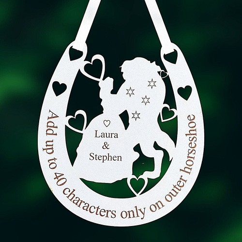 Personalised wooden horseshoe - personalised,
