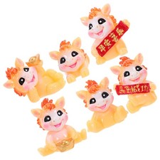  6 Pcs Micro Landscape Horse Ornaments 2026 Home Decor Chinese New Year Statue