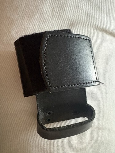 Police black leather belt - police,