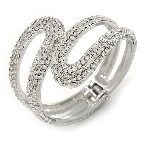 Clear crystal double loop - crystal,