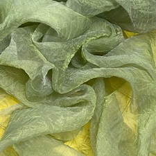 Green crinkle organza two - green,