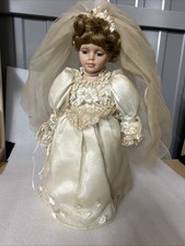 Large Porcelain Doll In Wedding Dress