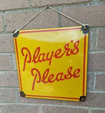 Players Please Enamel Sign