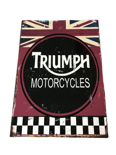Motorbike sign metal print - tt,