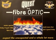 Quest fiber optic 9.4.93 @ the edge Coventry rave flyer 