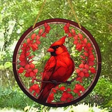 Red Cardinal Round Hanging