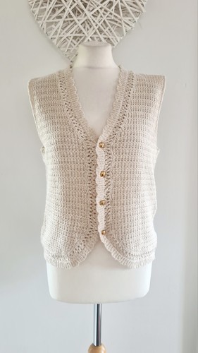 Ladies oatmeal beige crochet - oatmeal,