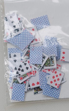 Deck of Playing Cards Black Back, Dolls House Miniature 1.12 Scale