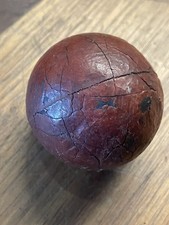 Antique Golf Ball Rare Early Large Smooth Gutty Golf Ball Red Paint C1870s?