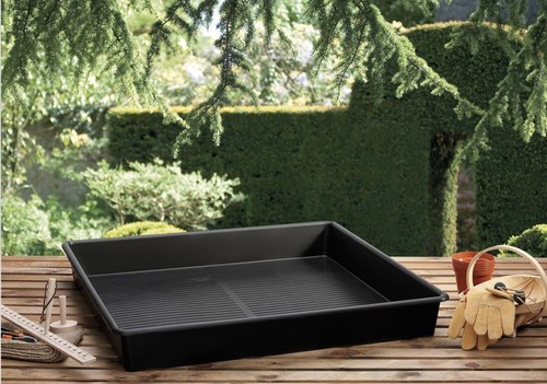 Metre square tray black - square,