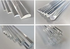 Plastic Acrylic Bar Clear Round Square Dome Rods & Tube 2 - 25mm dia 100 - 600mm