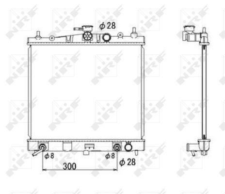 Radiator nrf fits nissan micra - radiator,