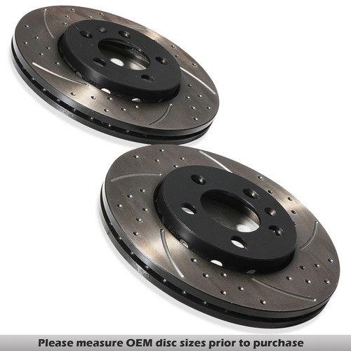 Rear drilled grooved - rear, 256mm