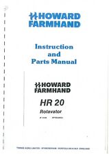 Howard Farmhand Rotavator HR20 Operators Manual with Parts List