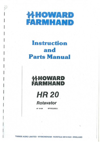 Howard farmhand rotavator hr20 - howard,