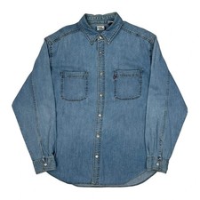 Levis Denim Shirt - Large Blue Cotton