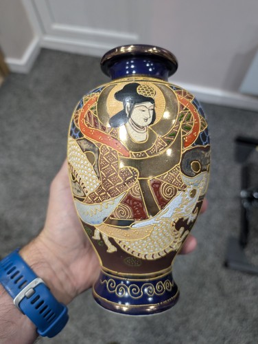 Japanese kyoto satsuma vase - kyoto,