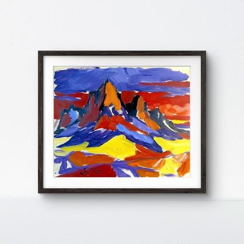 Original oil painting colorful - original,