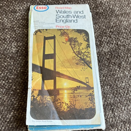 Esso road map wales - map,