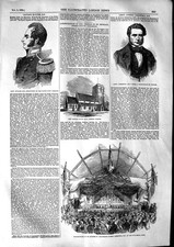 Original Old Antique Print