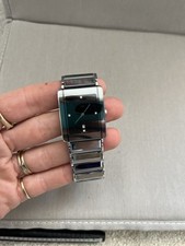 Gents Swiss Tungsten Date Bracelet Diamond Set Quartz Watch  TU0002G