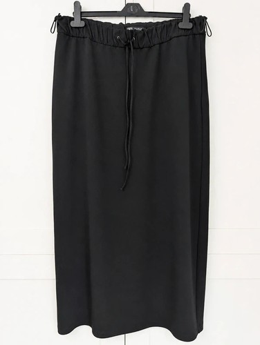 Zara black drawstring midi - zara,