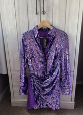 Sequin Shirt Wrap Dress