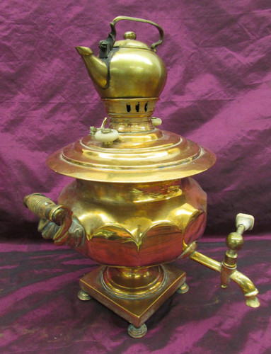 Antique brass russian - russian, samovar