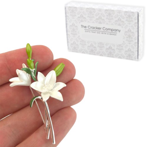 Lily spray brooch - lily,