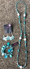 Bnwt blue necklace - blue, necklace,