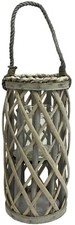 Wooden Cage Lantern Pillar