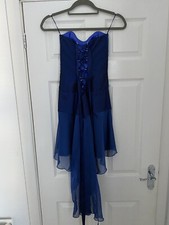 Charas Designer Blue Corset Short Cocktail Prom Dress Women’s Size 10