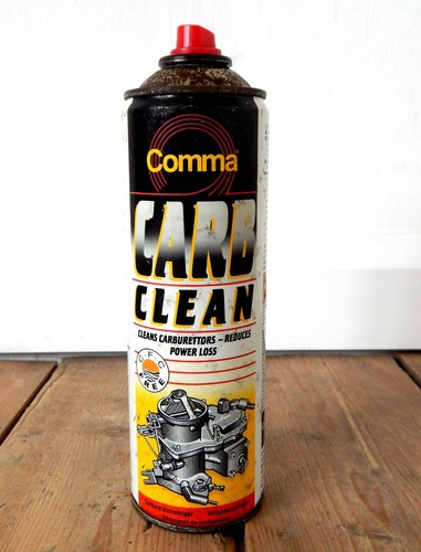 Vintage carb cleaner tin - vintage,