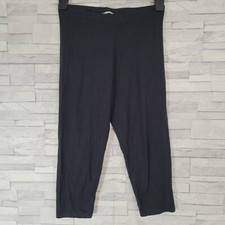 Ladies TU Cropped Leggings Black Stretch Size 12-14 Large Yoga Gym Dance