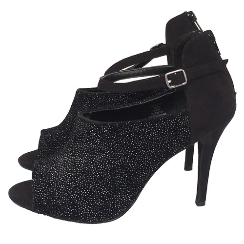 Next black sparkly peep toe - *next*,