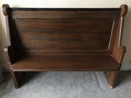 Church pew pitch pine - , bench