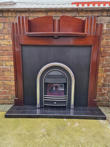 Art deco solid mahogany - ,