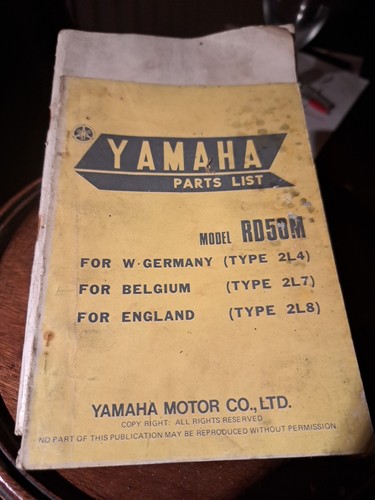 Yamaha rd50m 1978 parts - 1978, list