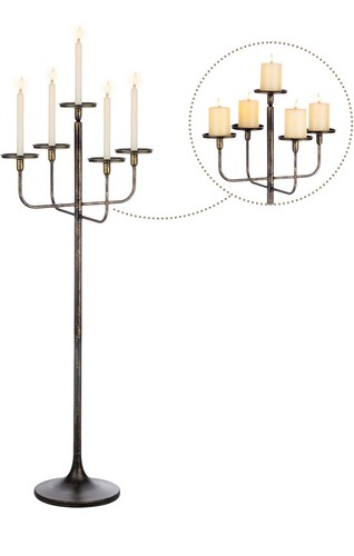 Black candelabra candle - black,